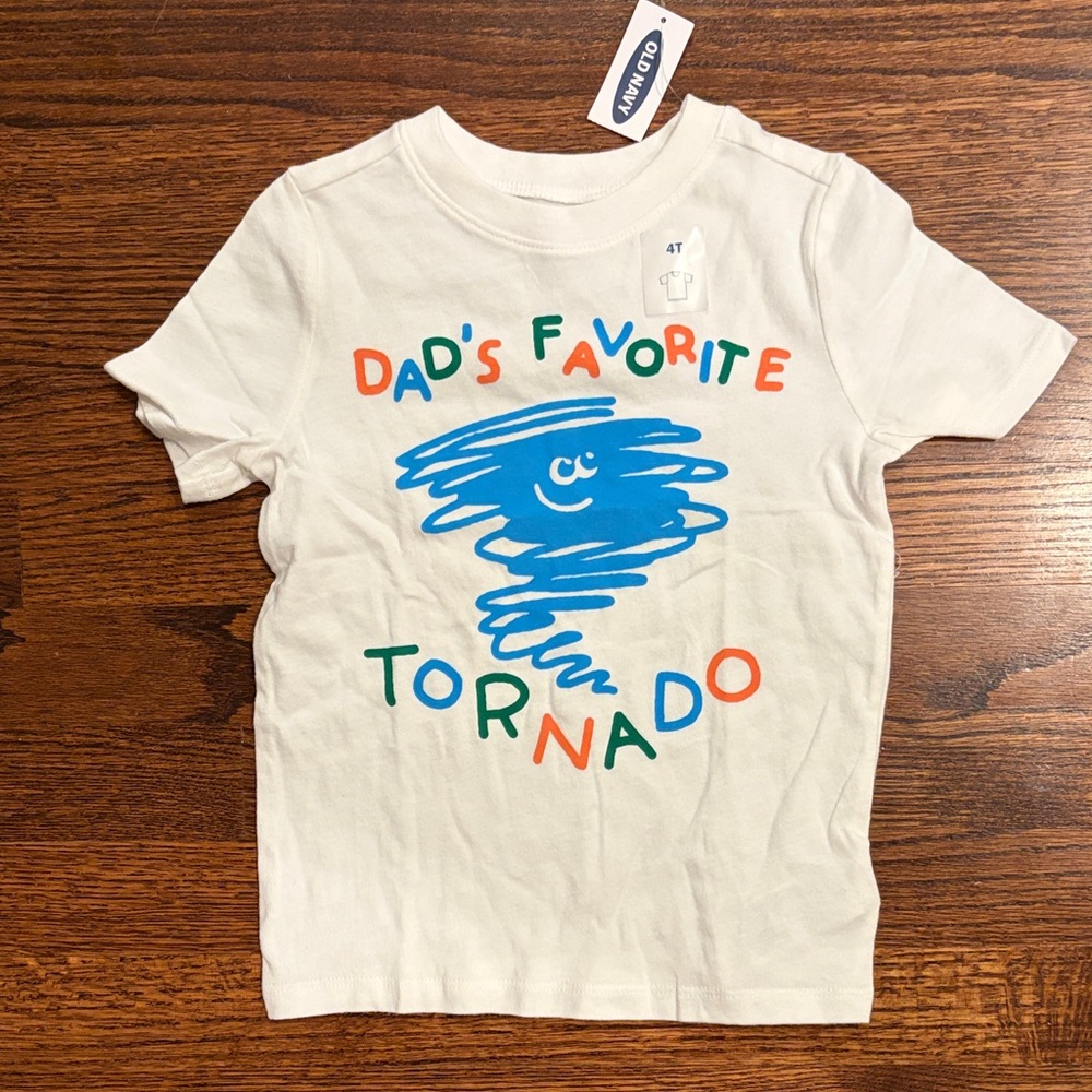 Old Navy Kids Tee with Colorful Tornado Design